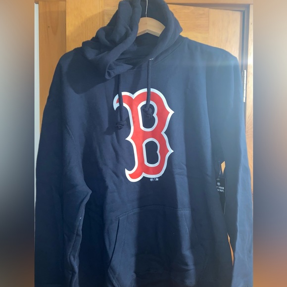 🎉HP🎉🎉NEW HOODIE BOSTON RED SOX Pullover 47 Brand Navy Sweatshirt Kangaroo XL - Picture 8 of 10